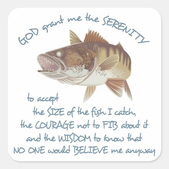 Sticker Carré Prière du pêcheur (Devant)