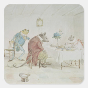 Sticker Carré Priez, Mlle Mouse, vous nous donnera un certain