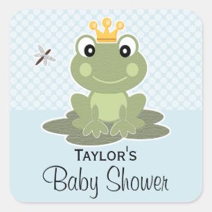 Sticker Carré Prince Favor Labels de grenouille