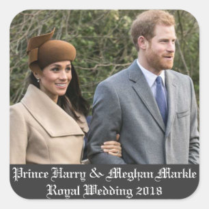 Sticker Carré Prince Harry & Meghan Markle Mariage royal 2018