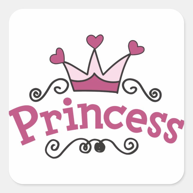 Sticker Carré Princess Crown (Devant)