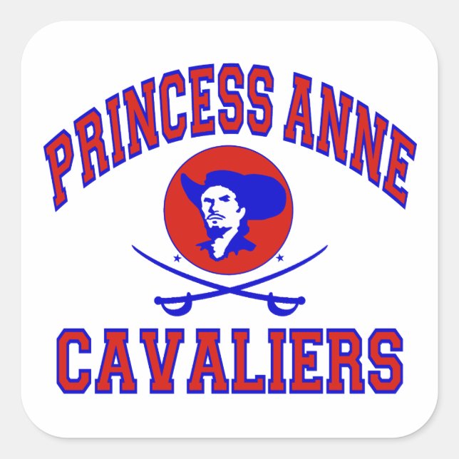 Sticker Carré Princesse Anne Cavaliers (Devant)