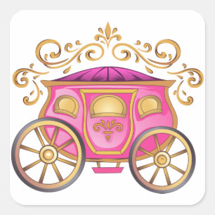 Sticker Carré Princesse Carriage