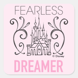Sticker Carré Princesse Disney   Rêveur sans peur