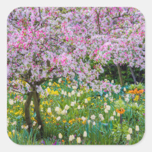 Sticker Carré Printemps dans le jardin de Claude Monet