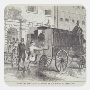 Sticker Carré Prisonniers de prise de Van de prison à la Chambr