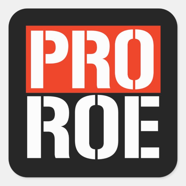 STICKER CARRÉ PRO ROE (Devant)