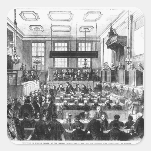 Sticker Carré Procès de William Palmer (Devant)