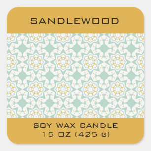 Sticker Carré Produit en bois de santal de conception orientale