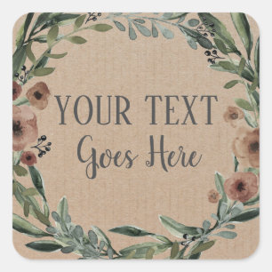 Sticker Carré Produit fabriqué à la main Cuisine en fonte Vintag