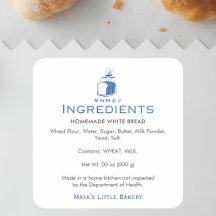 Produit Ingrédients Pain de Mie Bleu Minimaliste