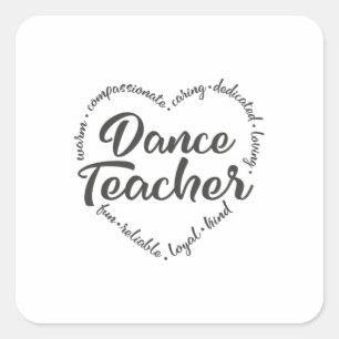 Sticker Carré Professeur de danse, danse, professeur de ballet