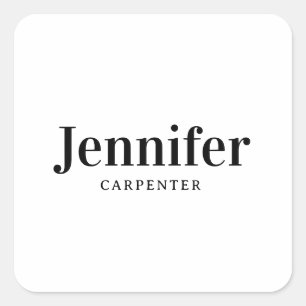 Sticker Carré Professionnel élégant moderne minimaliste ajouter 