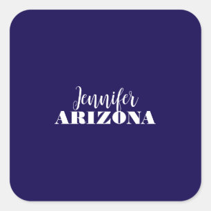 Sticker Carré Professionnel élégant moderne minimaliste bleu fon