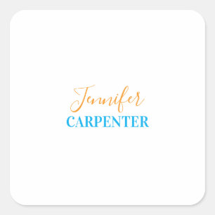 Sticker Carré Professionnel élégant moderne minimaliste simple 