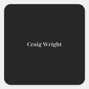 Sticker Carré Professionnel minimaliste classique simple personn