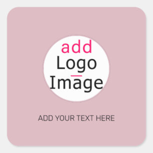 Sticker Carré Professionnel Personnalisé Dusté Rose Hue