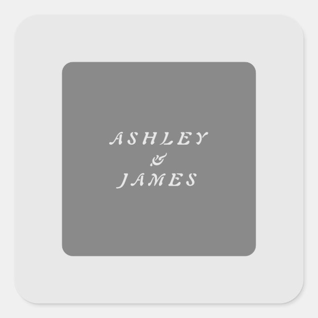 Sticker Carré Professionnellement elegant grey plain minimalist (Devant)