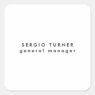 Sticker Carré Profil professionnel minimaliste tendance