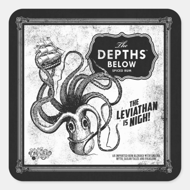 Sticker Carré Profondeurs en dessous du bouton de rhum (Devant)