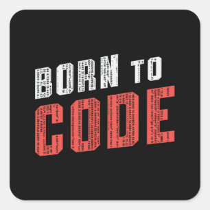 Sticker Carré Programmeur de code ICD de code de Medical Coder B