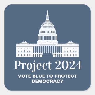 Sticker Carré Projet 2024 Vote pour la démocratie