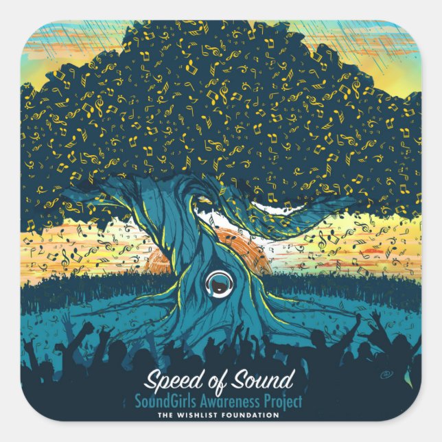 Sticker Carré Projet de sensibilisation SoundGirls : Chaussures  (Devant)