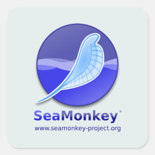Sticker Carré Projet SeaMonkey - Logo vertical