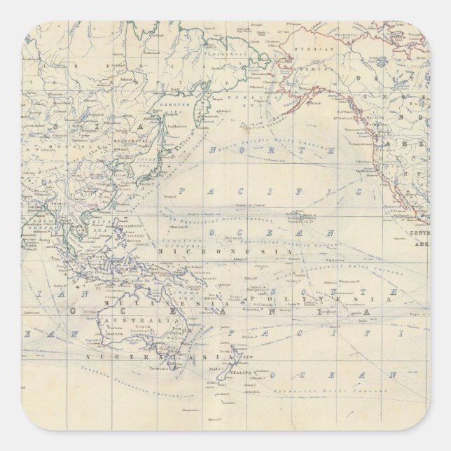 Sticker Carré Projet World Mercators (Devant)