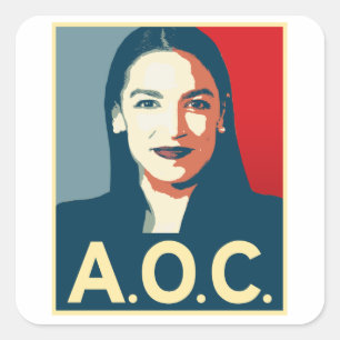 Sticker Carré Propagande 2024 d'AOC
