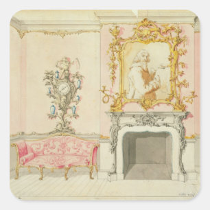 Sticker Carré Proposition pour un intérieur de salon, 1755-60