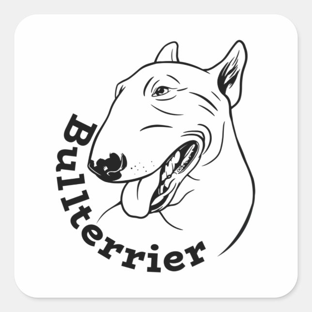 Sticker Carré Propriétaire de la canine-cadeau Amoureux des chie (Devant)