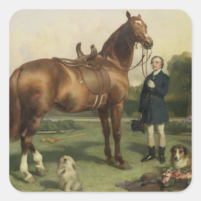 Sticker Carré Prospérité (huile sur toile) (Devant)