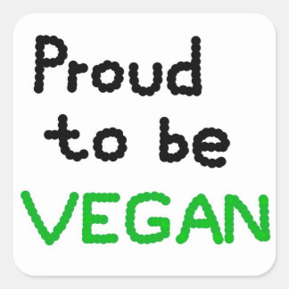 Sticker Carré Proud to be Vegan