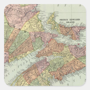 Sticker Carré Provinces maritimes du Canada