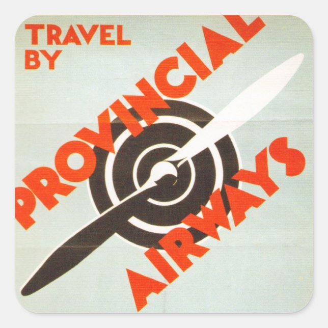 Sticker Carré Provincial Airways (Devant)