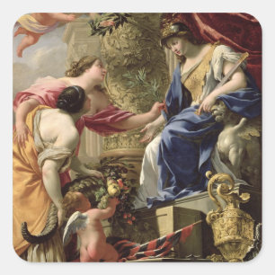 Sticker Carré Prudence Leading Peace and Abundance, c.1645