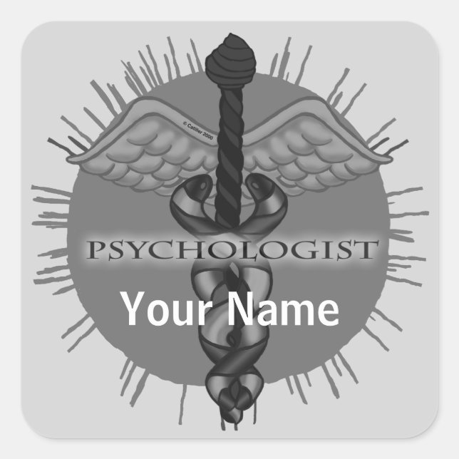 Sticker Carré Psychologue Caduceus (Devant)