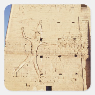 Sticker Carré Ptolémée XII frappant ses ennemis