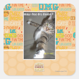 Sticker Carré Puis-je avoir dis danse ?