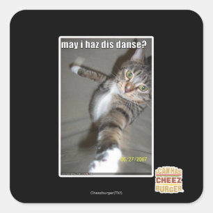 Sticker Carré Puis-je avoir dis danse ?