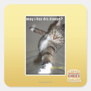Sticker Carré Puis-je avoir dis danse ?
