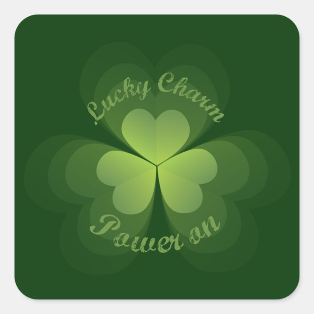 Sticker Carré Puissance de charme Lucky activée (Devant)