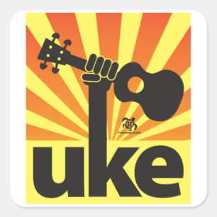 Sticker Carré Puissance Ukulele