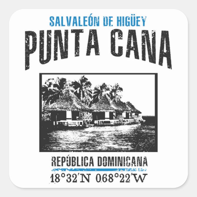 Sticker Carré Punta Cana (Devant)