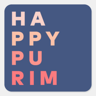 Sticker Carré Purim Coral Ombre