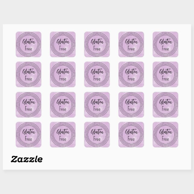 Sticker Carré Purple sans gluten (Feuille)