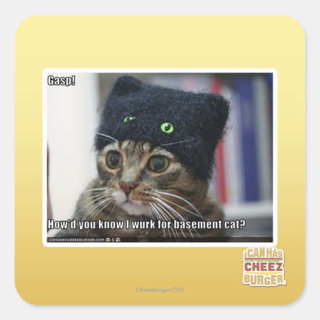 Sticker Carré Putain ! (Devant)