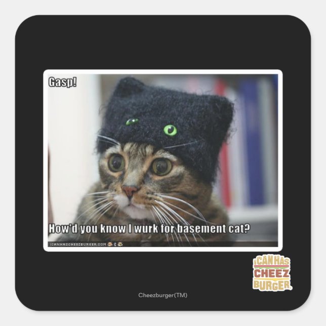 Sticker Carré Putain ! (Devant)