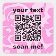 QR Code Pastel rose Bubblegum mignonne Moderne